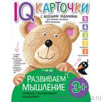 Карточки с  веселыми заданиями. Развиваем мышление 3+